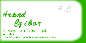 arpad czibor business card